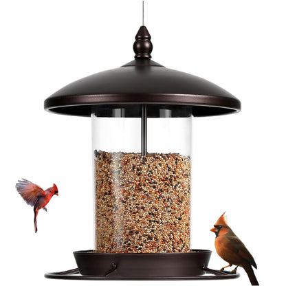 UlePaw Metal Bird Feeder 3LB Hanging Outdoor 360° Weatherproof