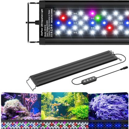 UlePaw LED Aquarium Light 18-24 Inch Full Spectrum with Timer