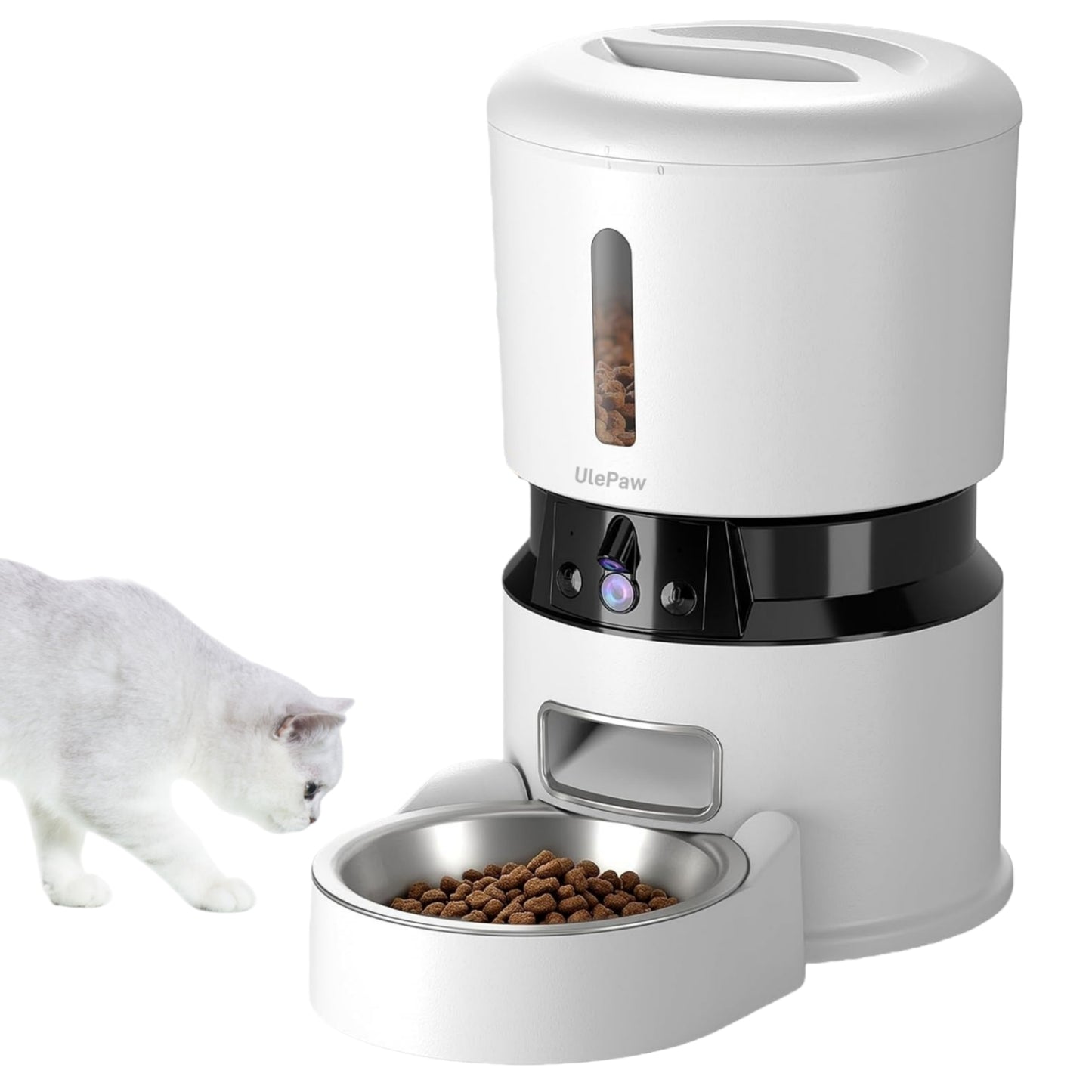 UlePaw Automatic Pet Feeder 4L Dual Camera WiFi for Cats Dogs