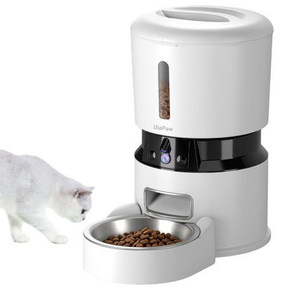 UlePaw Automatic Pet Feeder 4L Dual Camera WiFi for Cats Dogs