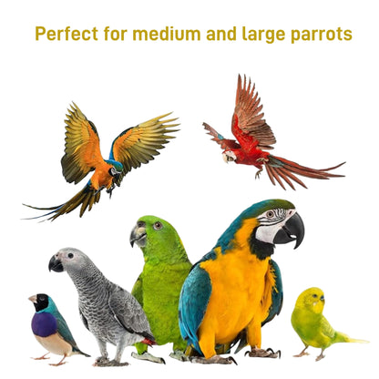 UlePaw Large Parrot Toy Multicolor Wooden Chewing Toy