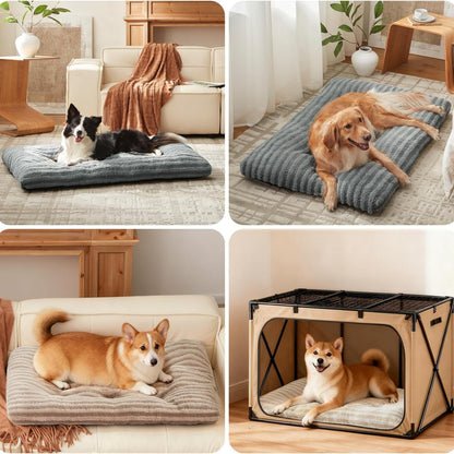 UlePaw Washable Dog Crate Bed Large Fluffy Kennel Pad Anti-Slip