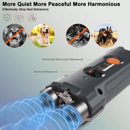 UlePaw Ultrasonic Anti Bark Device 40FT Rechargeable with LED Light