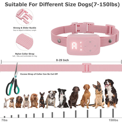 UlePaw Dog Bark Collar 3 Modes Beep Vibration Shock Adjustable Medium Large