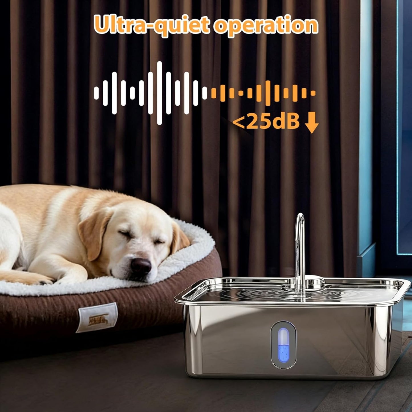UlePaw 15L Stainless Steel Dog Water Fountain