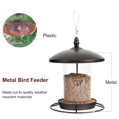 UlePaw Metal Bird Feeder 3LB Hanging Outdoor 360° Weatherproof