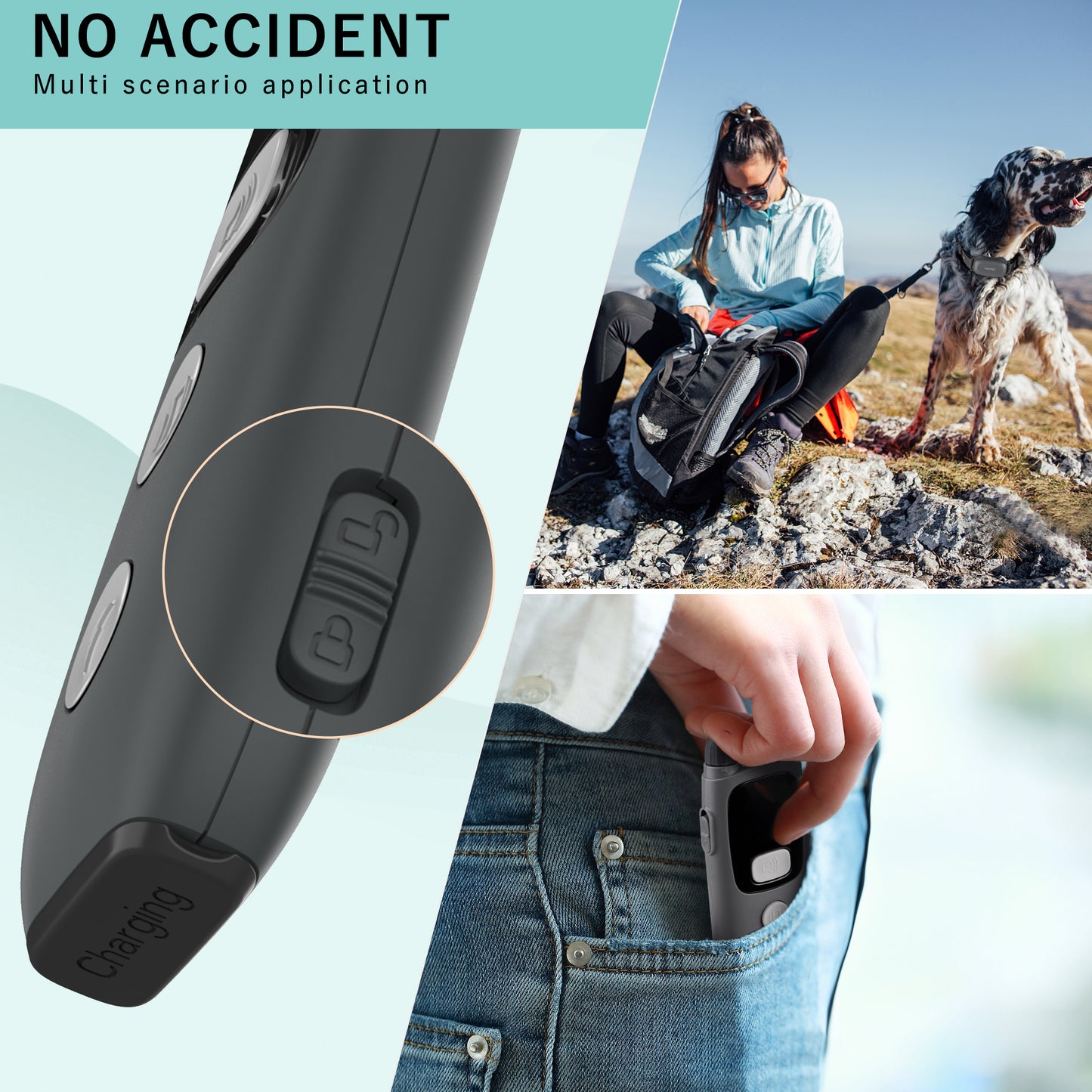 UlePaw Dog Training Shock Collar with Remote, IPX7 Waterproof Rechargeable