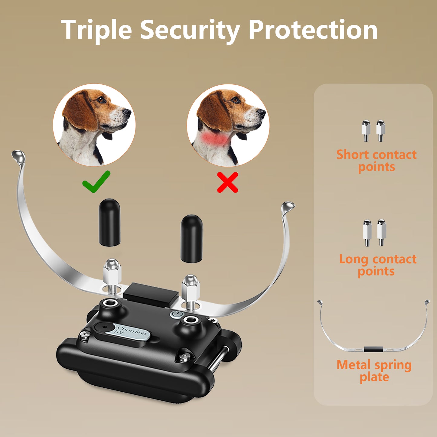 UlePaw Dog Training Collar with Remote IP67 Waterproof Rechargeable 3 Modes